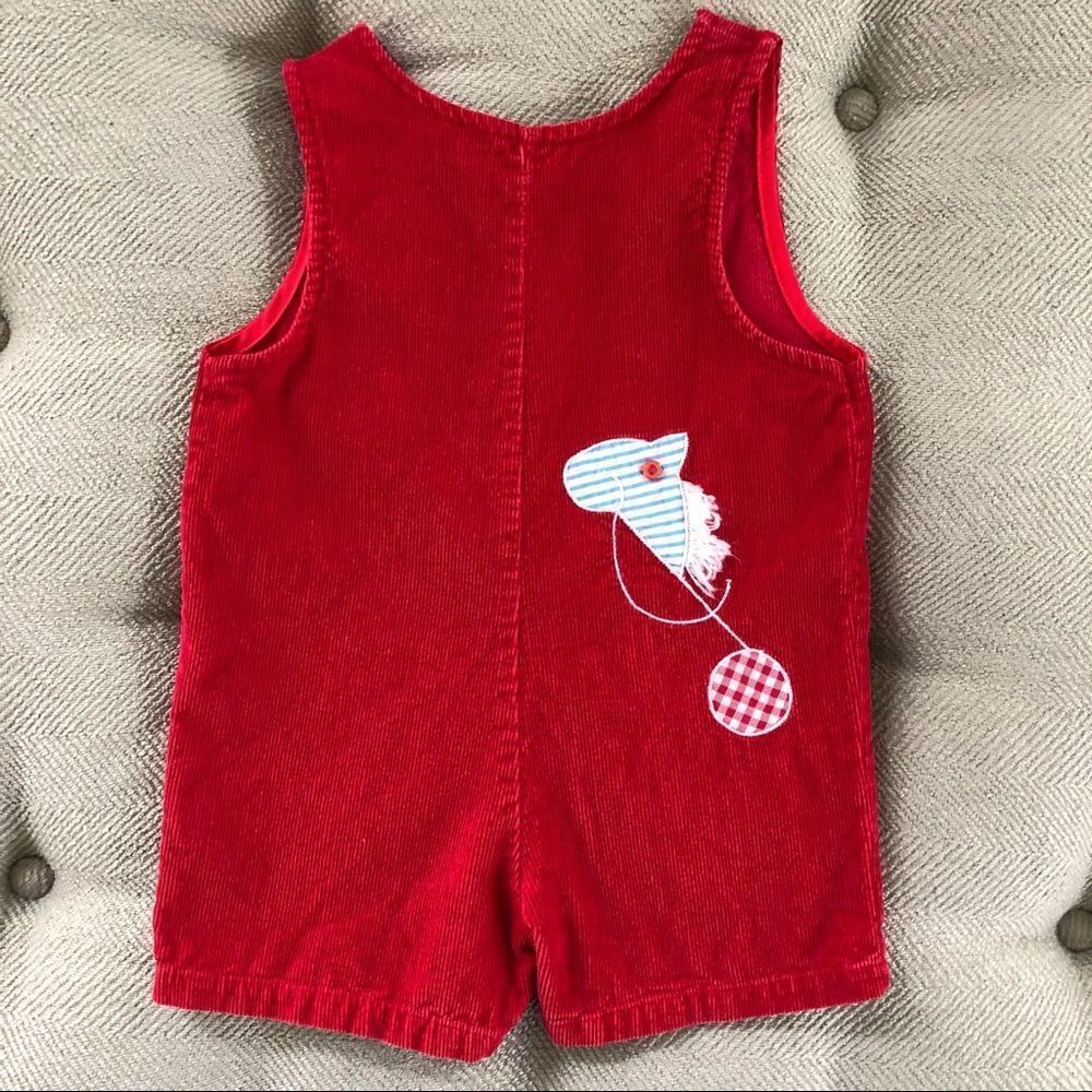 Vintage Hobby Horse Corduroy Romper 12mo
